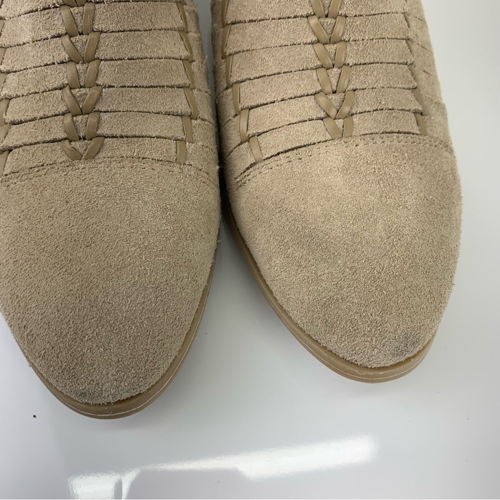 FRANCO SARTO suede ankle Boots 8 Beige woven boho cowgirl western  Great Seppia - Picture 7 of 11